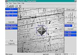 C.A.M.S. (TM)  Computer Assisted Microhardness Testing System